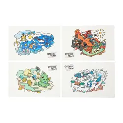 pokemon center Set of 4 postcards OTENKI TEAM Kyogre Groudon Glaceon Tyranitar - Image 1