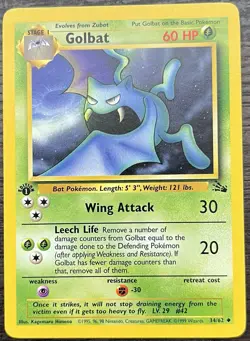 Golbat 34/62 Pokemon TCG WOTC Base Fossil Uncommon NEAR MINT NM - Image 1