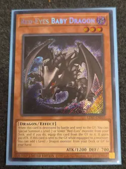 Yugioh Red-Eyes Baby Dragon LDS1-EN010 Secret Rare Limited Edition NM - Image 1