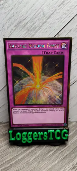 Yu-Gi-Oh! Radiant Mirror Force / PGL3 EN093 1st Edition Gold Rare LP - Image 1