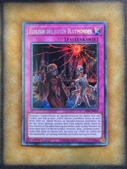 Yugioh Eldlixir of Scarlet Sanguine SESL-EN031 Secret Rare 1st Ed GERMAN LP - Image 1