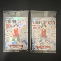 One Piece College Basketball US Voyage Monkey D. Luffy Promo Cards (2) top notch - Image 1