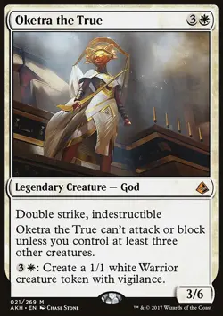 MTG Magic the Gathering Oketra the True (21/347) Amonkhet LP - Image 1