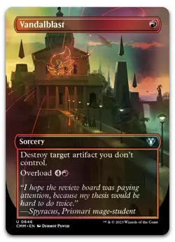 Vandalblast (Borderless) #646 (Foil) (NM) Commander Masters CMM Magic MTG - Image 1
