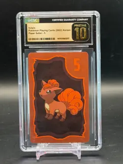CGC PRISTINE 10 Vulpix Pokemon Playing Cards Korean Paper Safari 5 - Image 1