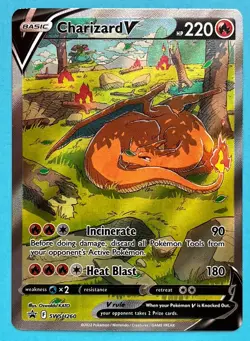Pokemon TCG Charizard v SWSH260 Holo Rare Card Sword & Shield Promo - Image 1