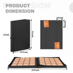 Premium Card Binder 16 Pocket,Trading Card Binder Holds up to 1000+Cards Stur... - Image 5