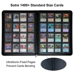 16 Pocket 1408 Pockets Card Binder, Large Ringless Side Loading Pockets Tradi... - Image 2