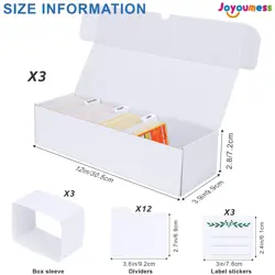 Trading Card Storage Box, Cardboard Storage Boxes with Dividers for Baseball,... - Image 5
