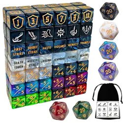 90 PCS MTG Counter Dice Set - AbilityKeyword Counters, -1/+1 Life Counter, Sh... - Image 1