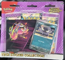 Pokemon TCG Gastly Tech Sticker Collection. Ascended Heroes 3 Pack Blister Pack - Image 1