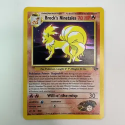 Pokemon Brock's Ninetales Holo Rare Gym Challenger 3/132 LP/NM - Image 1