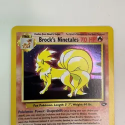 Pokemon Brock's Ninetales Holo Rare Gym Challenger 3/132 LP/NM - Image 2