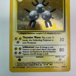 1999 Pokemon Base Set Unlimited #9/102 Magneton Holo Rare TCG WOTC Vintage - Image 3