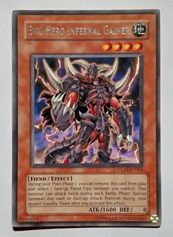 YuGiOh - Evil Hero Infernal Gainer - GLAS-EN004 - Rare - NM - Image 1