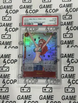 One Piece Trading Card Nami Manga Alt Art OP01-016 PRB-01 English Mint PSA 10 - Image 1