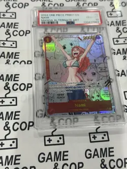 One Piece Trading Card Nami Manga Alt Art OP01-016 PRB-01 English Mint PSA 10 - Image 5