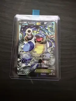 Pokemon TCG Blastoise EX XY122 BLACK STAR PROMO Full Art Holo NM Ungraded - Image 2