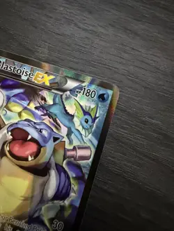 Pokemon TCG Blastoise EX XY122 BLACK STAR PROMO Full Art Holo NM Ungraded - Image 4
