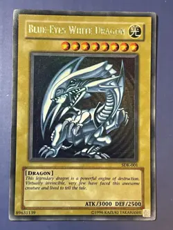 Yugioh Blue-Eyes White Dragon SDK-001 Ultra Rare Unlimited HP - Image 1