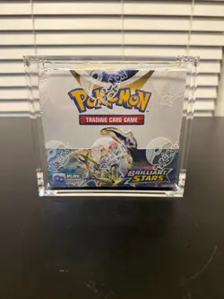 Pokemon TCG Brilliant Stars Booster Box New & Factory Sealed W/ Acrylic Case #2 820650819964 - Image 1