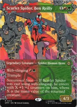 Scarlet Spider, Ben Reilly (Borderless) R Marvel's Spider-Man 214 LP MTG - Image 1