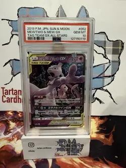 PSA 10 Pokemon Mewtwo & Mew GX RR 052/173 sm12a GX Tag Team All Stars Japanese - Image 1