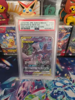 PSA 10 Pokemon Mewtwo & Mew GX RR 052/173 sm12a GX Tag Team All Stars Japanese - Image 1