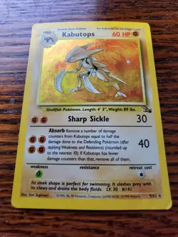 Kabutops - PL* Holo - Vintage WotC 1999 English 9/62 Fossil Set Pokemon Card - Image 1