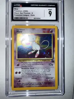 2000 Pokemon Mew Holo #9 Black Star Promo • CGC 9 MINT Wotc Vintage - Image 2