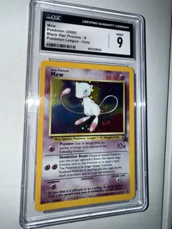 2000 Pokemon Mew Holo #9 Black Star Promo • CGC 9 MINT Wotc Vintage - Image 3