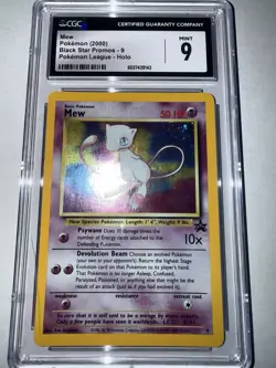 2000 Pokemon Mew Holo #9 Black Star Promo • CGC 9 MINT Wotc Vintage - Image 4