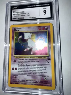 2000 Pokemon Mew Holo #9 Black Star Promo • CGC 9 MINT Wotc Vintage - Image 5