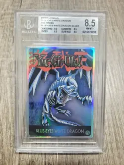 Yu-gi-oh BGS/Beckett phatmojo toy promo silver/gold blue eyes white dragon SET - Image 2