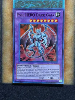 Yugioh Evil HERO Gaia LCGX-EN069 Super Rare LP - Image 1