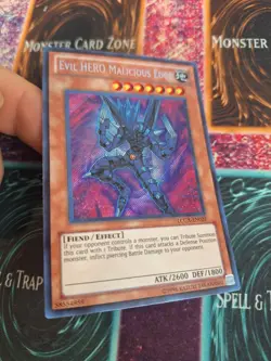 Yugioh Evil Hero Malicious Edge LCGX-EN029 Secret Rare Unlimited Near Mint - Image 2