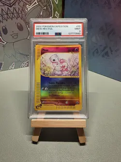 PSA 9 Mew 55/165 Expedition 2002 Reverse Holo Rare Pokemon Card - Image 1
