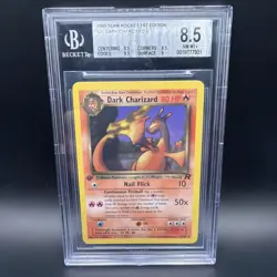 Pokemon TCG Dark Charizard 1st Edition Team Rocket 21/82 Non Holo BGS 8.5 - Image 1