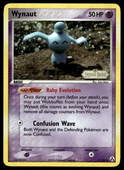 Pokemon TCG Legend Maker #71/92 Wynaut Reverse Holo NM - Image 1