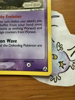 Wynaut Legend Maker #71/92 Reverse HOLO Stamp NM Pokemon Card - Image 3