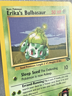 Erika’s Bulbasaur 39/132 Gym Challenge Pokemon Card LP Vintage 2000 - Image 2