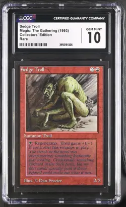 SEDGE TROLL Collectors Ed Rare Reserved List CGC 10 MTG [Nostalgium] - Image 1