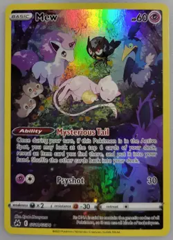 Mew GG10/GG70 Pokemon Crown Zenith: Galarian Gallery Holo NM (2 of 6) - Image 1