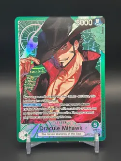 Mihawk Alt Art Leader OP14-020 The Azure Sea's Seven One Piece TCG English - Image 1