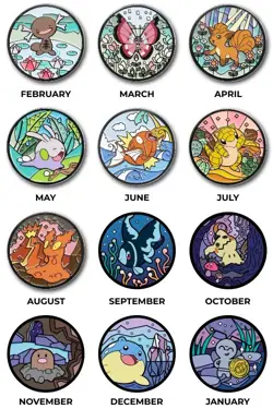 Pokemon Center Exclusive 2025 Monthly Habitat Pins - Choose Your Pin! - Image 1