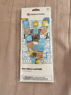Pokemon EUIC London 2025 Exclusive Psyduck Pin and Lanyard Pokemon Center - Image 1