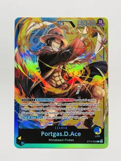 ONE PIECE TCG CARD - Portgas D Ace Alternate Art ST13 LEADER Mint english - Image 1