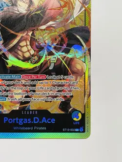 ONE PIECE TCG CARD - Portgas D Ace Alternate Art ST13 LEADER Mint english - Image 4
