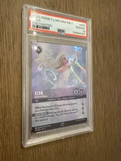 2023 Disney Lorcana Elsa Enchanted Spirit of Winter Card 207/204 PSA 10 - Image 2