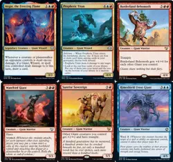 MTG Commander EDH Aegar, the Freezing Flame 100 Cards Custom Deck Giants Burn NM - Image 1